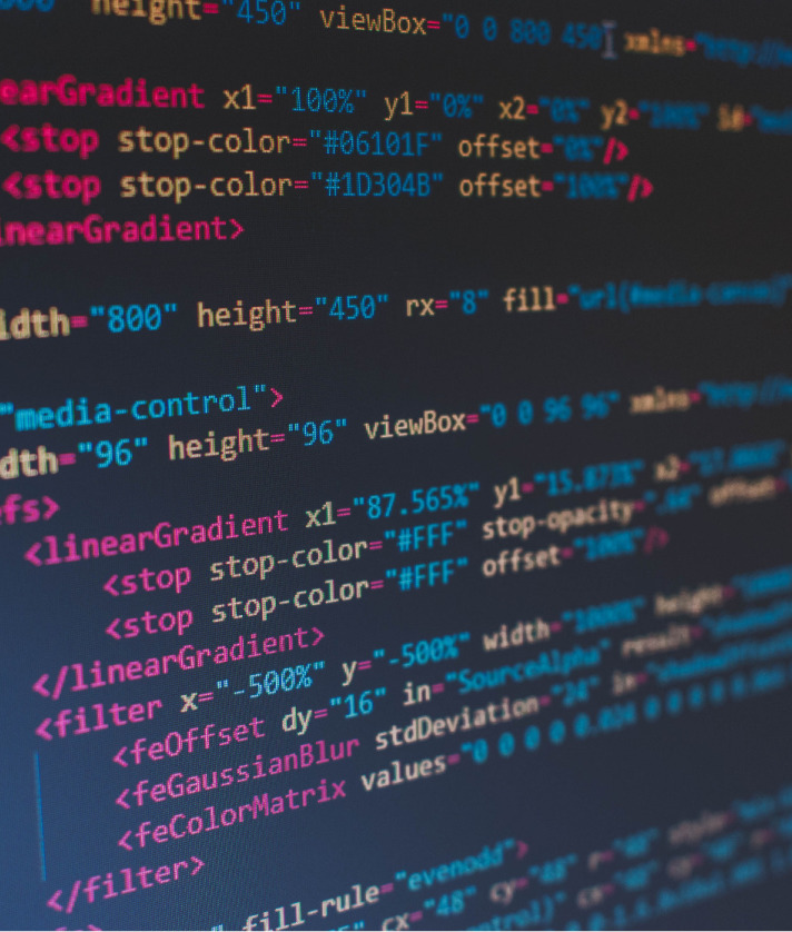 code on computer screen